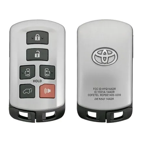 2014 Toyota Sienna 6-button Proximity Key, FCC ID HYQ14ADR